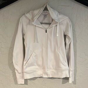 Athleta white zip up sweatshirt